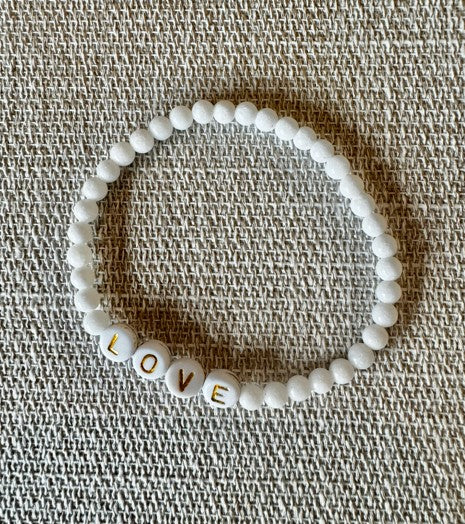 LOVE Bracelet White Stone