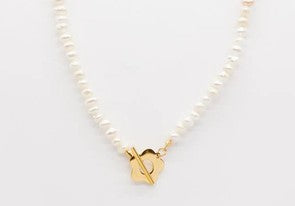 Pearl Daisy Fob Necklace