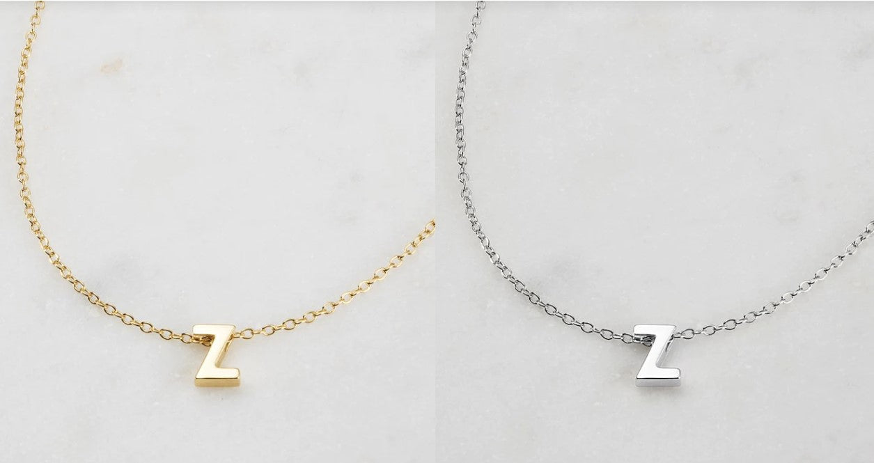 Letter Necklace Z Gold