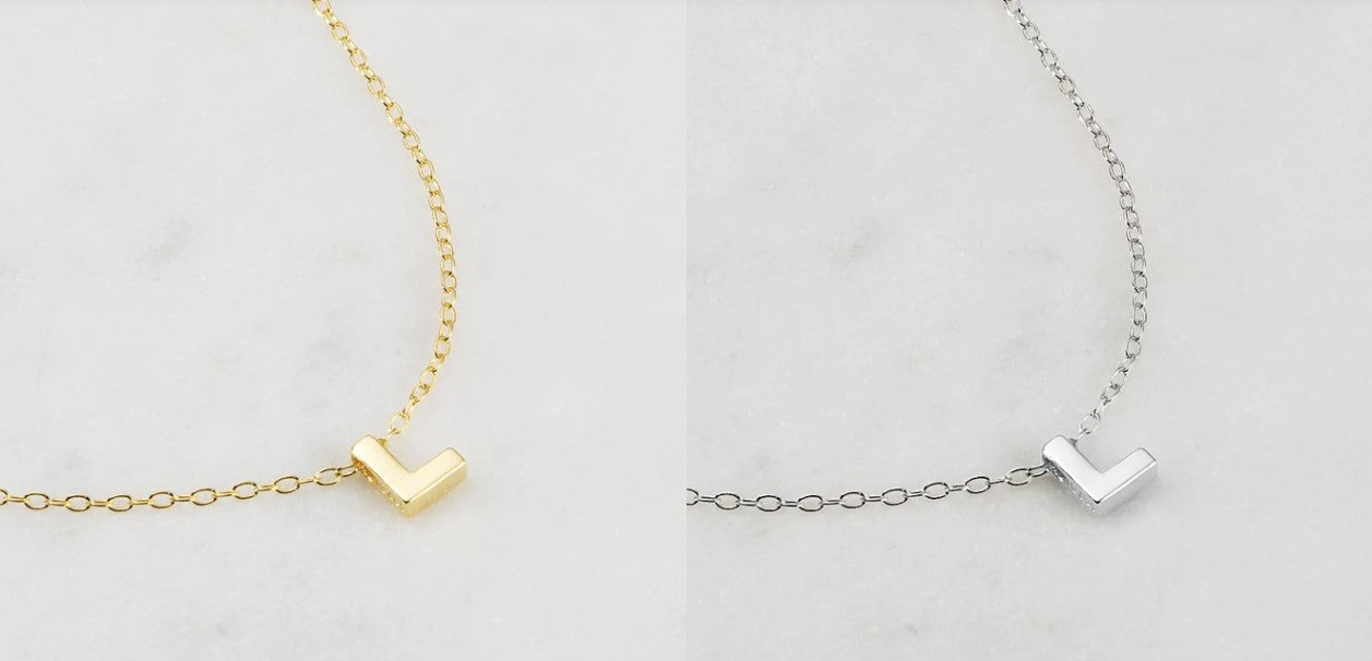 Letter Necklace L Silver
