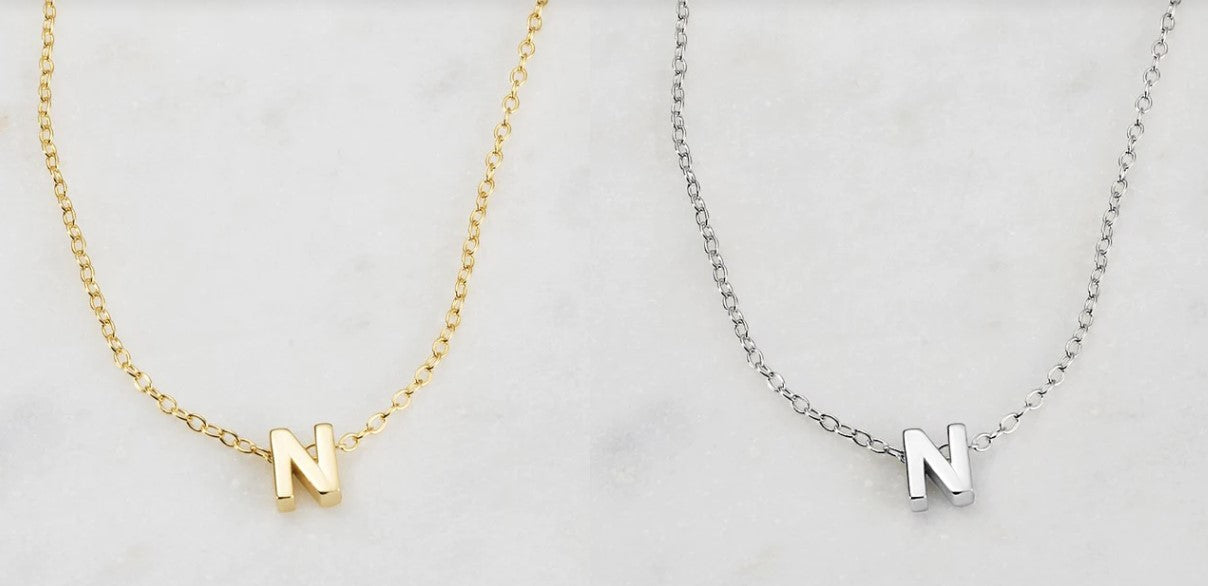 Letter Necklace N Gold