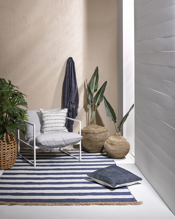 Summit outdoor floor rug deep blue