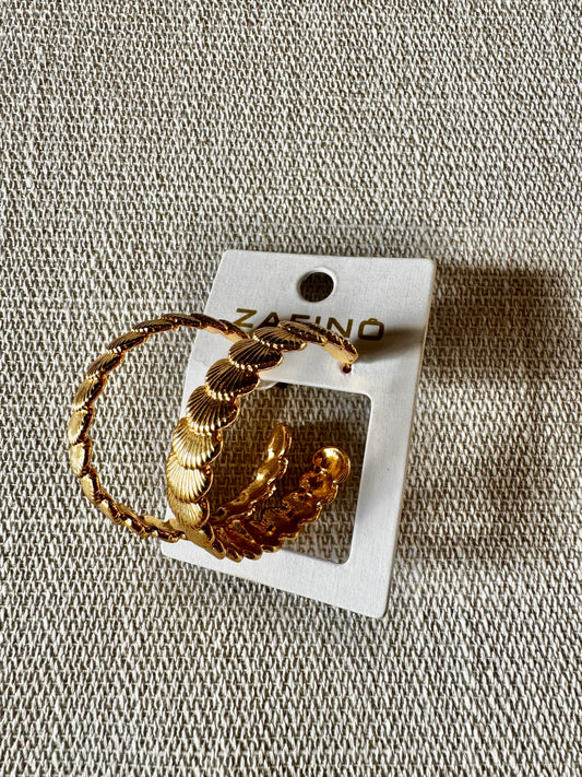 Shell Hoops Gold