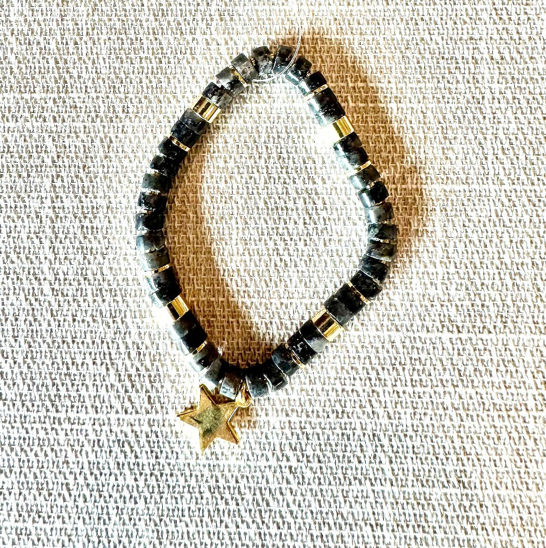 Labradorite Bead Bracelet Grey