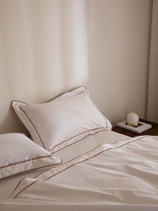 Grosgrain caramel sheet set