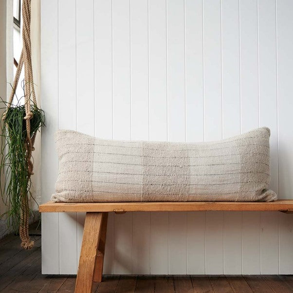 Long Lumbar Handwoven Cushion