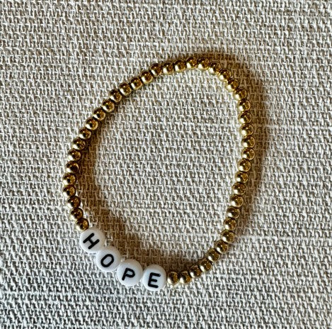 HOPE Bracelet Gold Beads