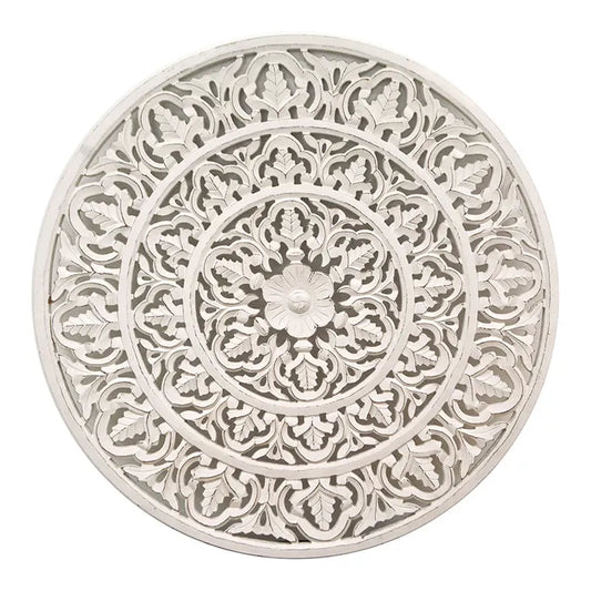 © Wall Panel - Carved Round in White