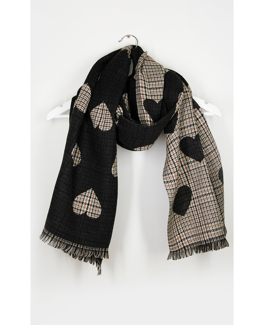 Reversable houndstooth scarf