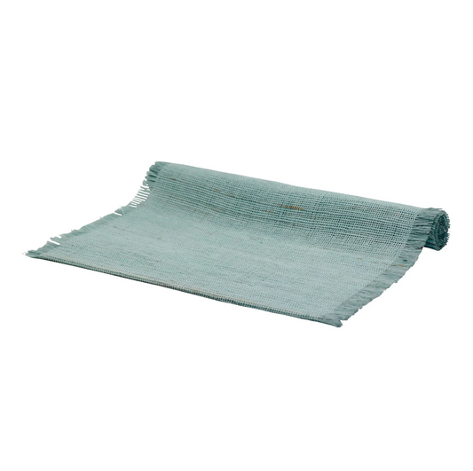 © Table runner linen aqua