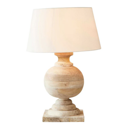 © Coach turned wood lamp with shade