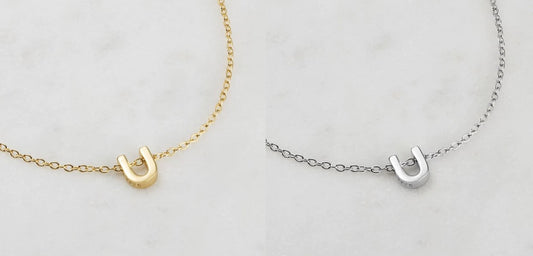 Letter Necklace U Silver