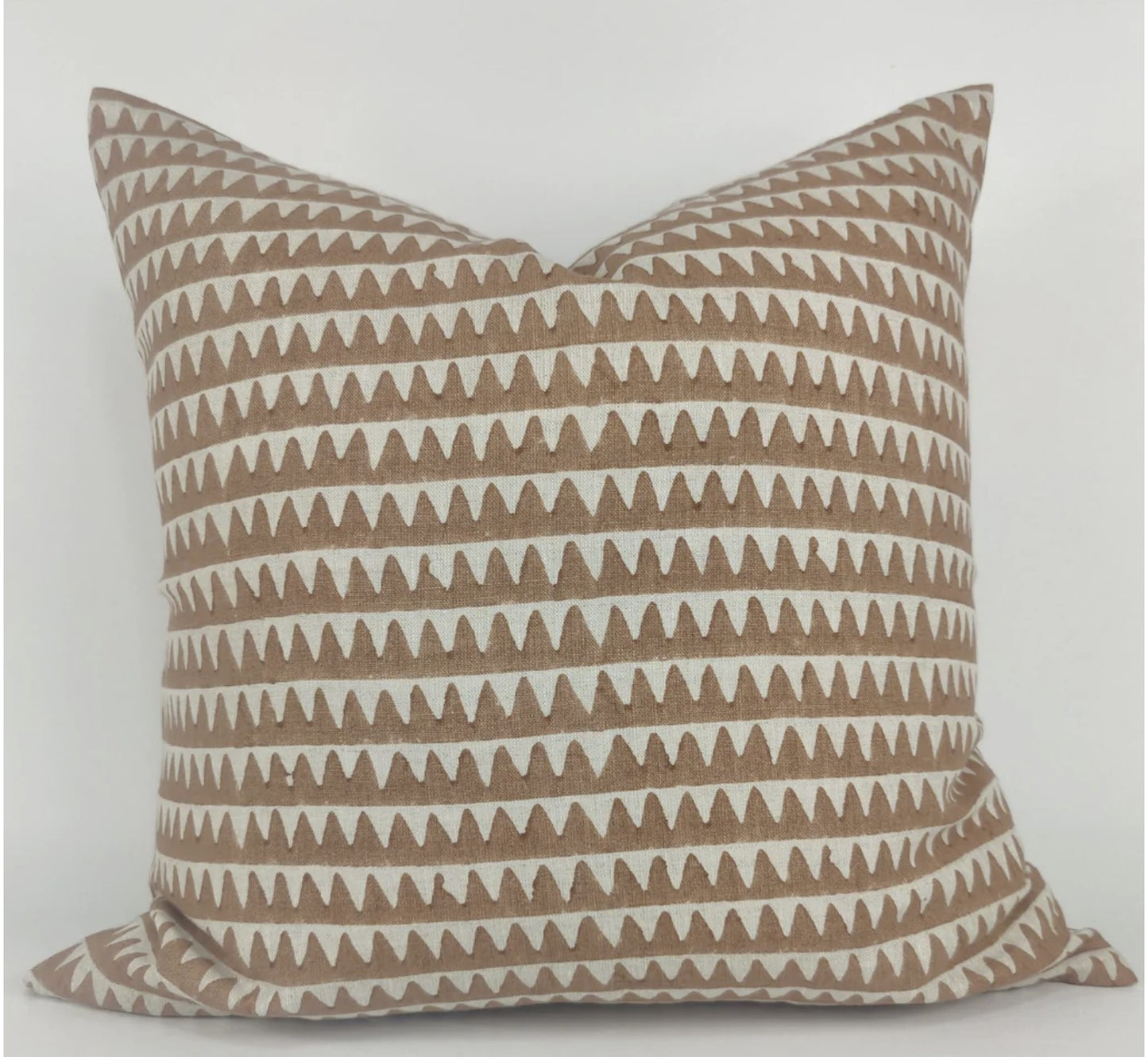 © Oxford chervon cushion natural red clay