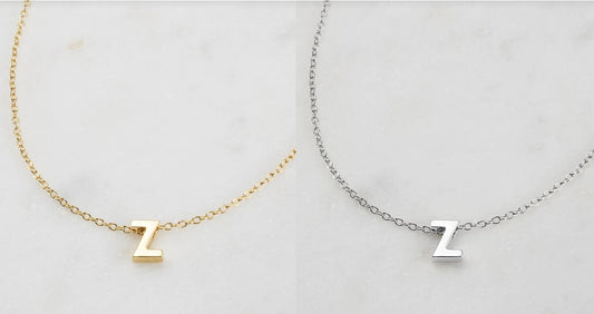 Letter Necklace Z Silver