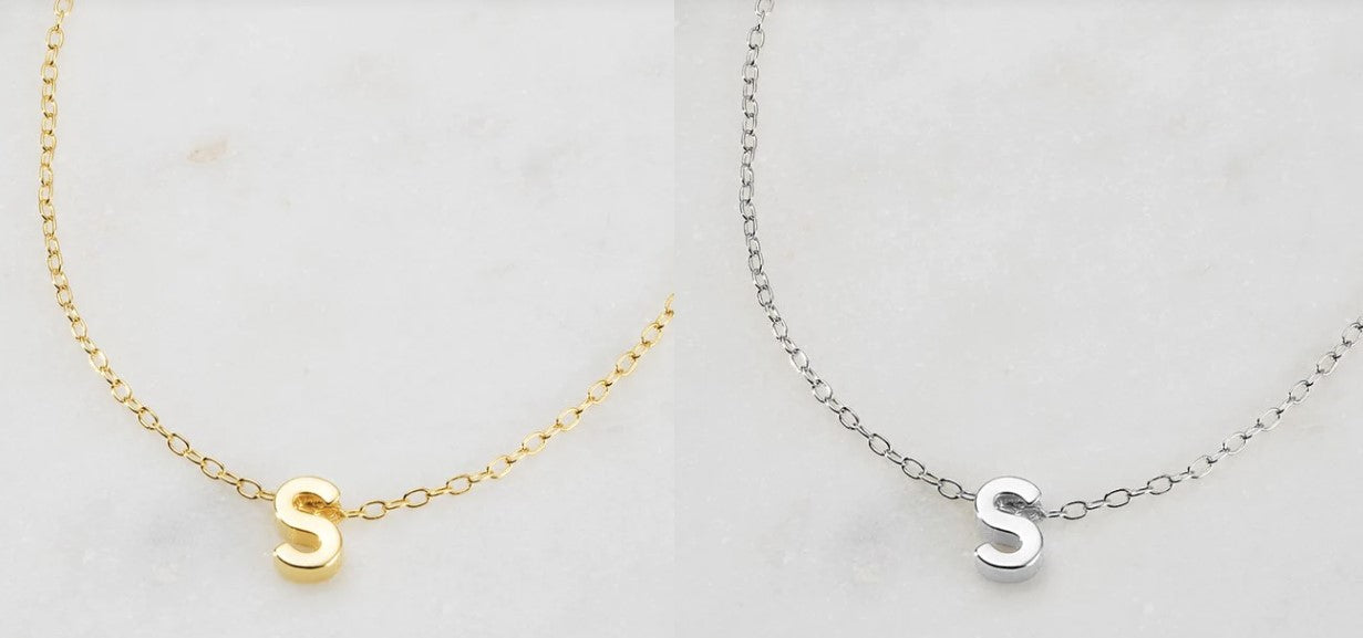 Letter Necklace S Silver