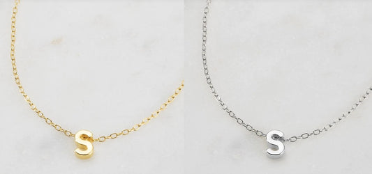 Letter Necklace S Silver