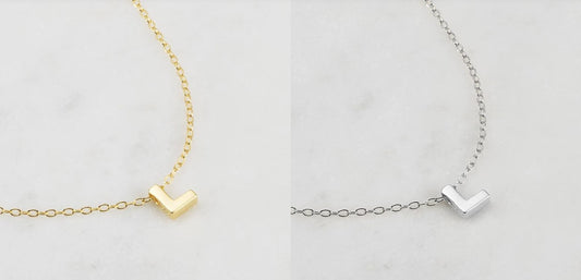 Letter Necklace L Gold