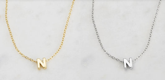 Letter Necklace N Gold