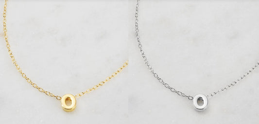 Letter Necklace O Silver
