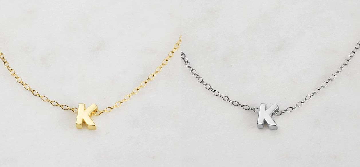 Letter Necklace K Silver