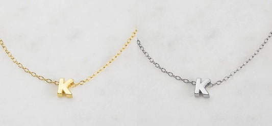 Letter Necklace K Silver
