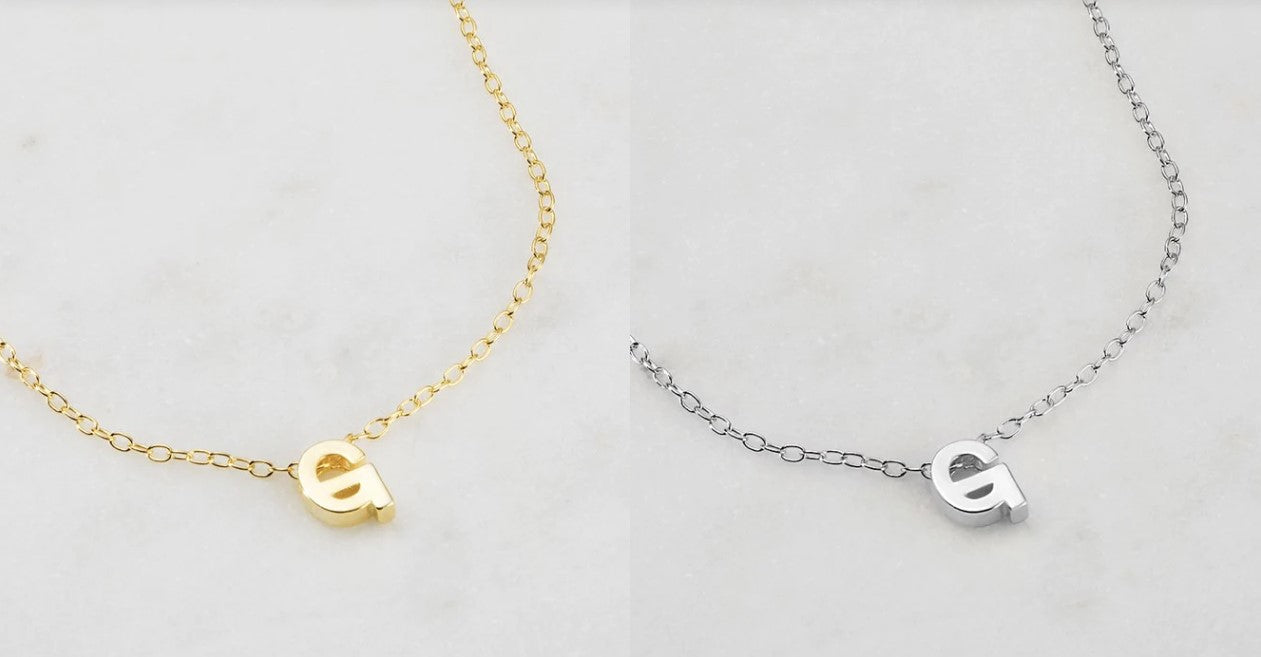 Letter Necklace G Silver