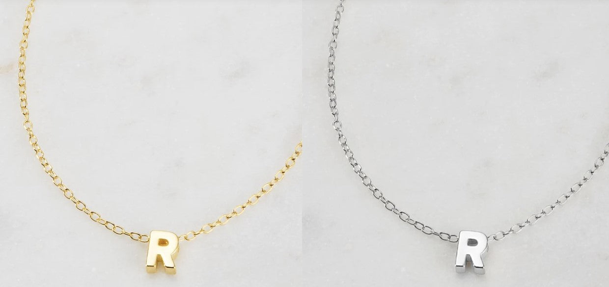 Letter Necklace R Silver